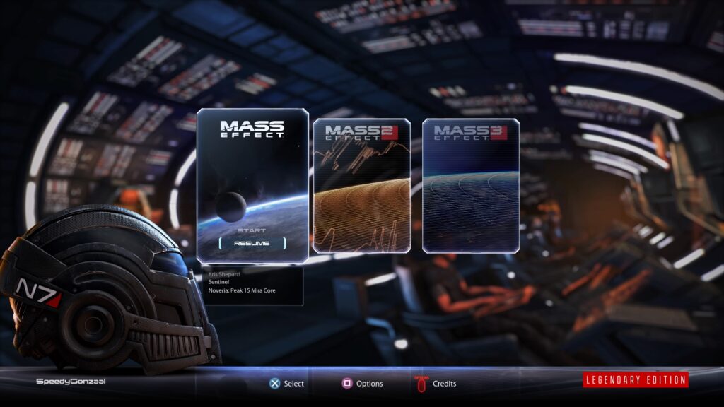 Mass Effect Legendary Edition Menu