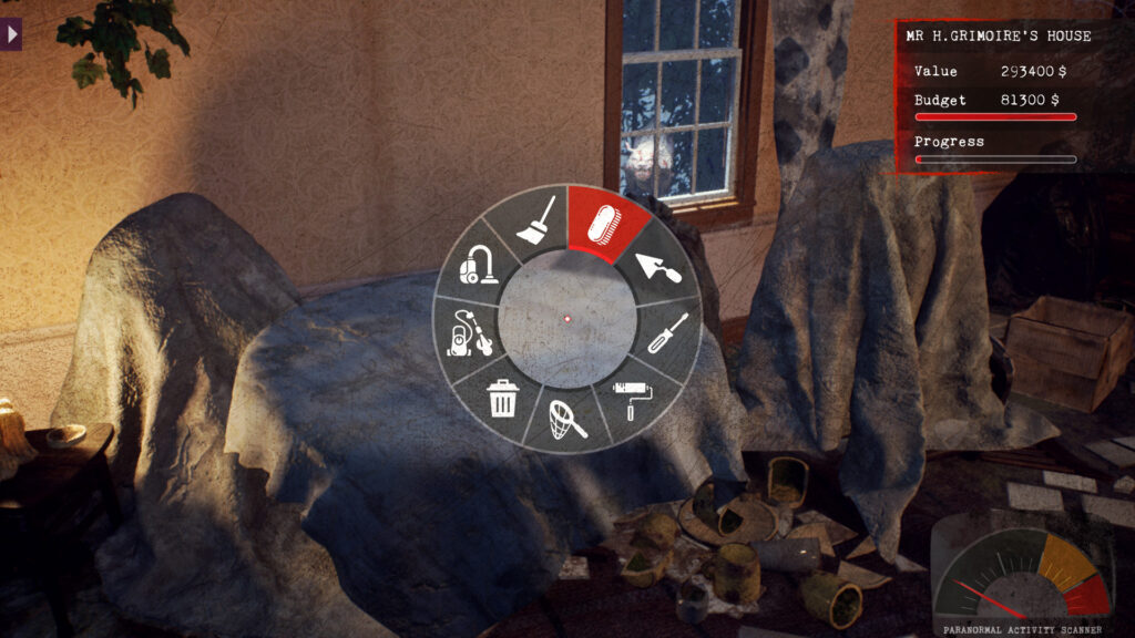 Haunted House Renovator - volba nástroje