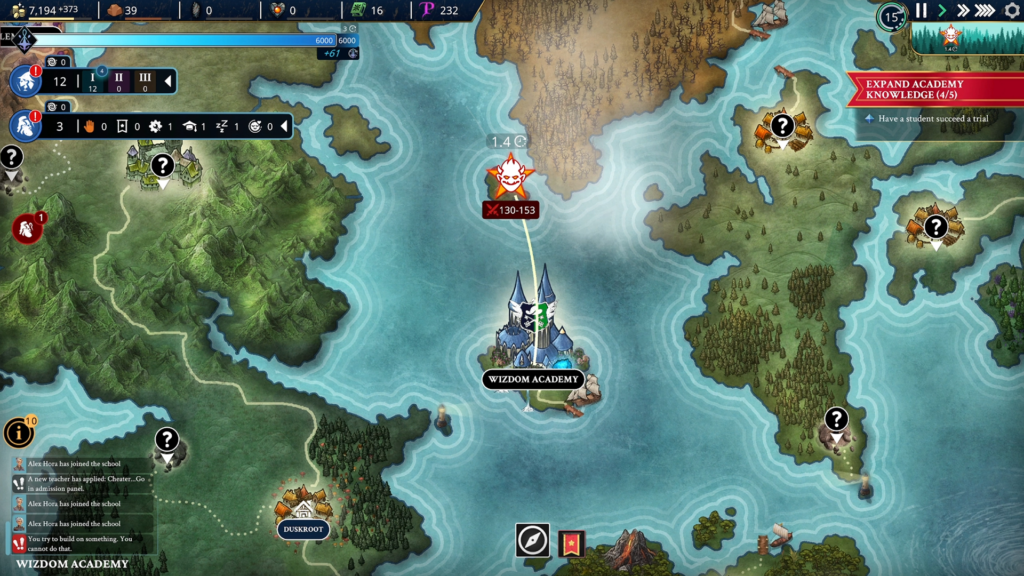 Wizdom Academy - mapa