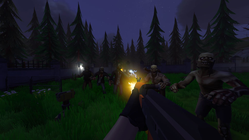 Zombie Graveyard Simulator - útok v noci