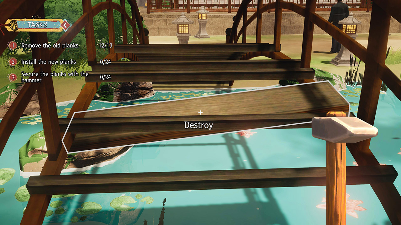 Cozy Gardener Simulator - oprava mostu