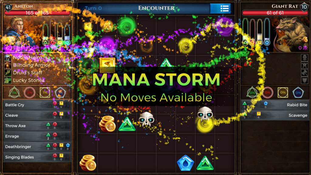 Puzzle Quest Immortal Edition - mana storm
