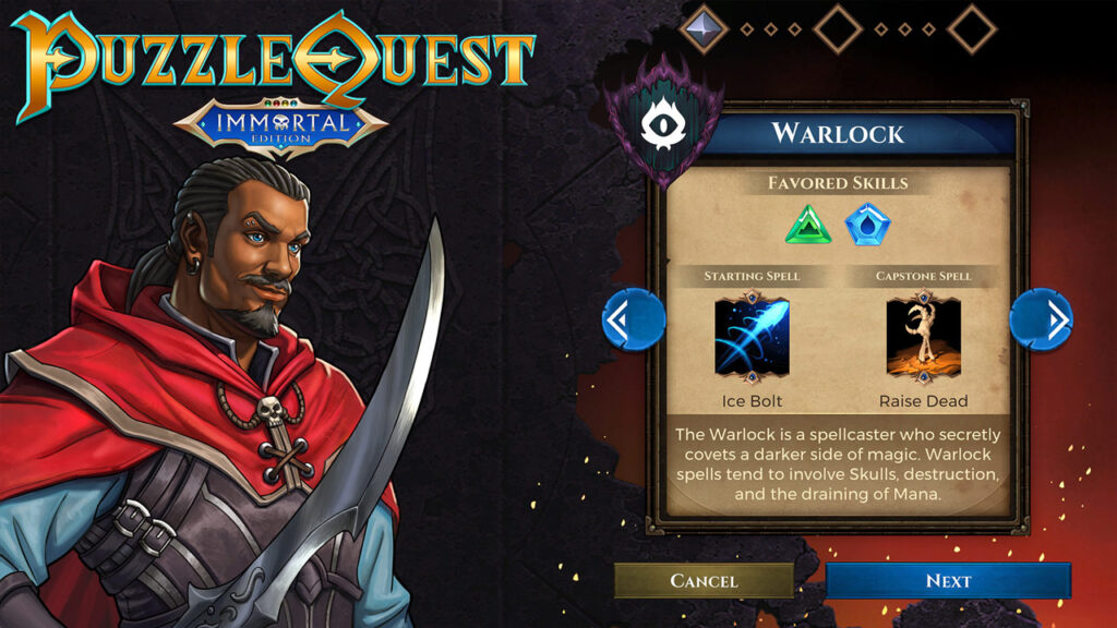 Puzzle Quest Immortal Edition - warlock