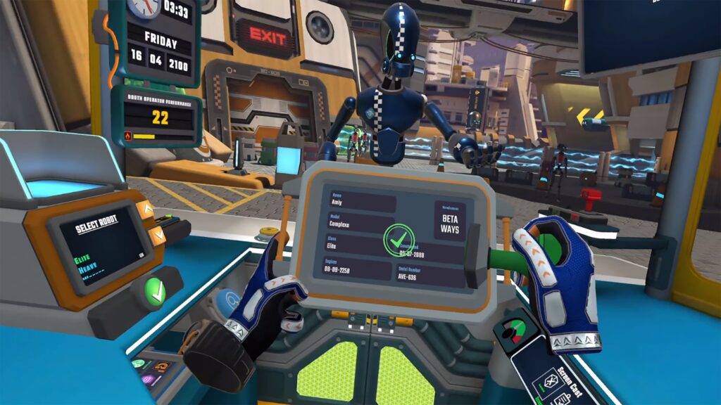 Border Bots VR - počítač